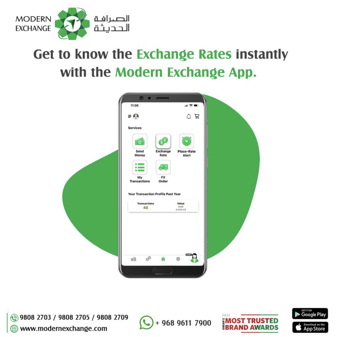 ModernExchangeO's tweet photo. Getting to know the exchange rates is the first step toward the money transfer process. Get the best exchange rates instantly with the Modern Exchange app.

#ModernExchange #oman #ExchangeRate #Remittance #remitwithmodernexchange #MEC https://t.co/ziyaHGY81C