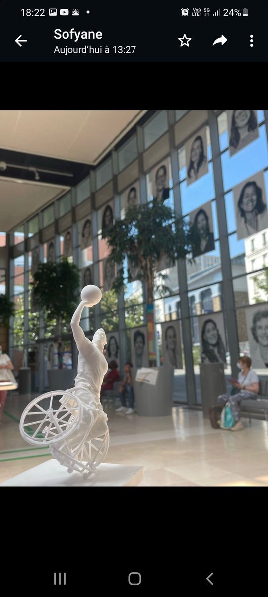 Merci à l'Hôpital Paris Saint Joseph d'avoir accueilli pour la 2nde fois le projet In Memory of Us, labellisé Olympiade Culturelle Pari2024. Présentation en avant-première de 2 sculptures. En présence du Champion Paralympique de basket fauteuil @sofyanemehiaoui @tbromet @AOC1978