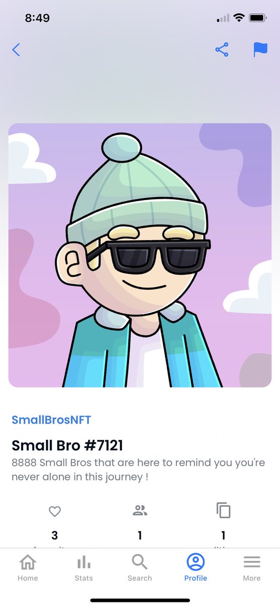 _BJH_NFT_'s tweet photo. Shout out to ⁦@MetabeatsNFT⁩ I received this cool ⁦@SmallBrosNFT⁩  dude yesterday after winning their Twitter giveaway! WOO WOO thanks team! 🔥🙌🎉🙏 https://t.co/Q14IJrLFsq