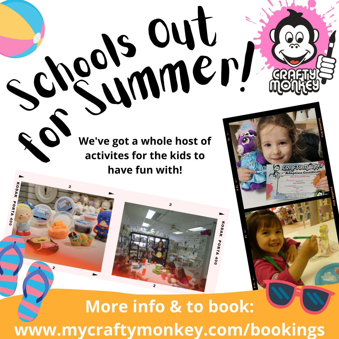 MyCraftyMonkey's tweet photo. We've got all the usual fun including Foam Clay, Build a Bear & Pottery Painting - we're also running Kid's Workshops!
Bookings: https://t.co/tVB5yVAlj1
Workshops: https://t.co/1lTv0fd6U2
#kidssummeractivites #summerfunstneots #summerfuncambs #summerfunhuntingdon https://t.co/OHAYraDJwH