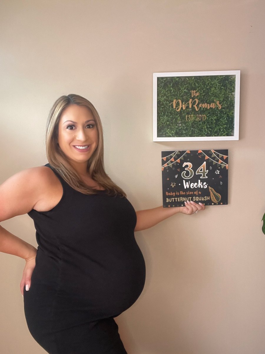 kimberlycantoni's tweet photo. 34 Weeks! π€°π» Baby is the size of a butternut squash! π
Baby boy had his growth scan this week and is getting big and strong! He even has some hair! We canβt wait to meet you!
#BabyBoyDiRoma #rainbowbaby #bumppics https://t.co/Aa3uMkYJjm