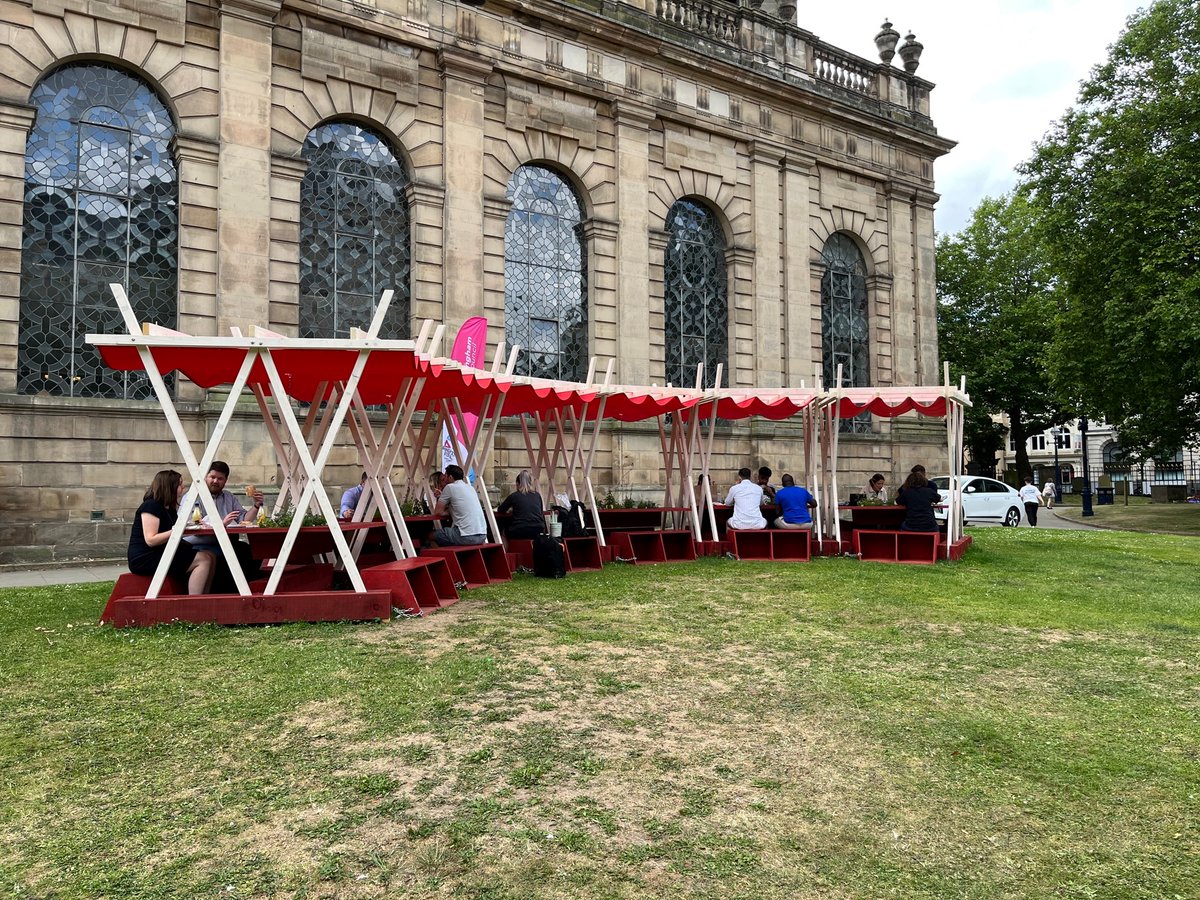 ArtsHeritage's tweet image. Across the summer @bhamcathedral with A&amp;amp;H is delighted to offer a new outdoor platform for communal gatherings. The Common Wealth Table designed with @interv_arch can seat up to 30 people and is planted with edible plants by Urban Herbs. More info: bit.ly/3PlXgKR #TheCWT