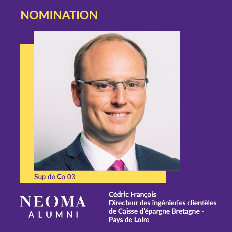 NEOMA_Alumni's tweet photo. | Nomination | Cédric François est promu directeur des ingénieries clientèles de @CaissEpargneBPL - Découvrez son parcours : https://t.co/bXousshNiL https://t.co/y9FBjknq2a