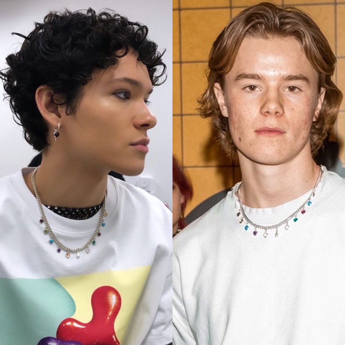 When they wear the same necklace but are unaware of it and are even in different places 🥺