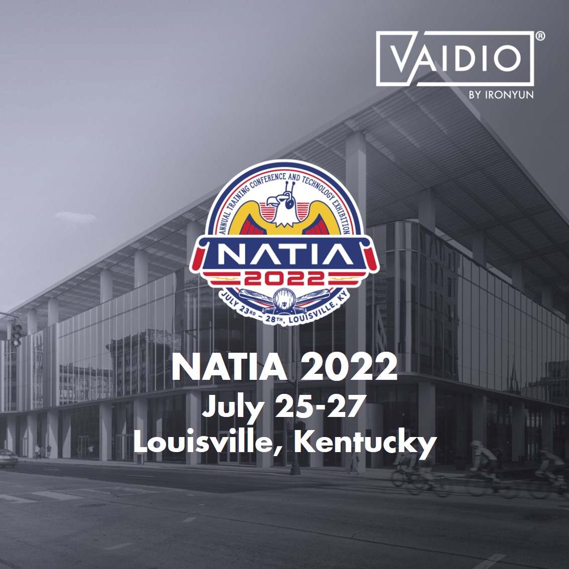 Come see us at NATIA next week! We'll be exhibiting at booth #734 and showcasing Vaidio's AI capabilities for safety, security, and operations.

#NATIA2022 #ArtificialIntelligence #VideoAnalytics