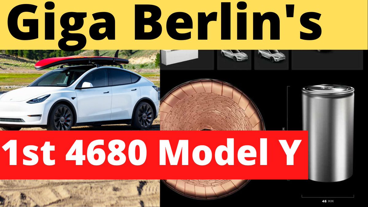 torquenewsauto's tweet photo. BREAKING! Tesla Giga Berlin has built the 1st Model Y with 4680 battery. Details at https://t.co/QCX6PuLkfS
-
-
#GigaBerlin #Tesla #ModelY #Tesla4680 https://t.co/gFh7OJAlwF