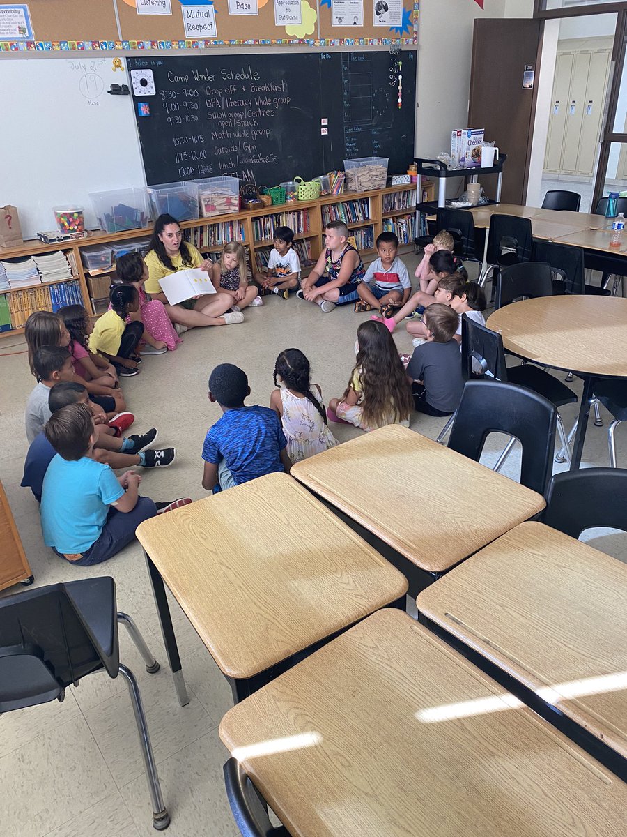 The children are very much engaged with Miss McDonald’s story “Press Here”<a href="/ClaraHowitt/">Dr. Clara Howitt</a> <a href="/dannunzioFDK/">Chris D'Annunzio</a> <a href="/gecdsbpro/">GECDSB PR</a> <a href="/LauraBa06241838/">Laura Bates</a> <a href="/m13macdonald/">Miss. MacDonald</a> #campwonder #GECDSBSLP2022