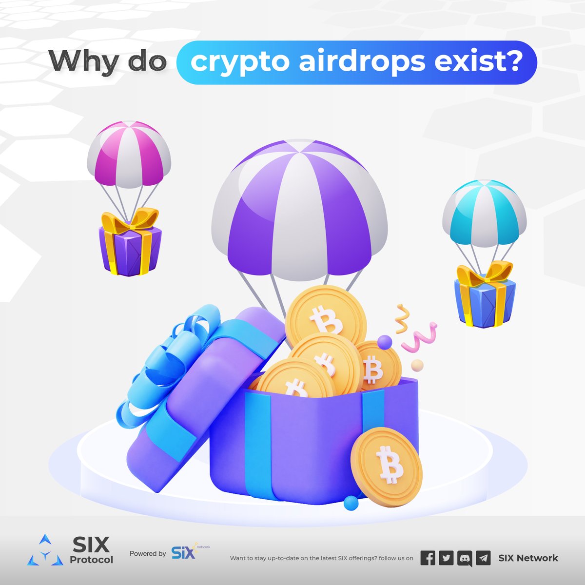 theSIXnetwork's tweet photo. (1) Hello, SIXtizens! This week we introduced you to a collaboration Airdrop activity with @z7daoofficial, the "77 Z7DAO Airdrop," which sparked a lot of questions such as why crypto airdrops exist? We, too, want to explore this subject. Let's get started 👇🏻 https://t.co/2chZh4jvUB