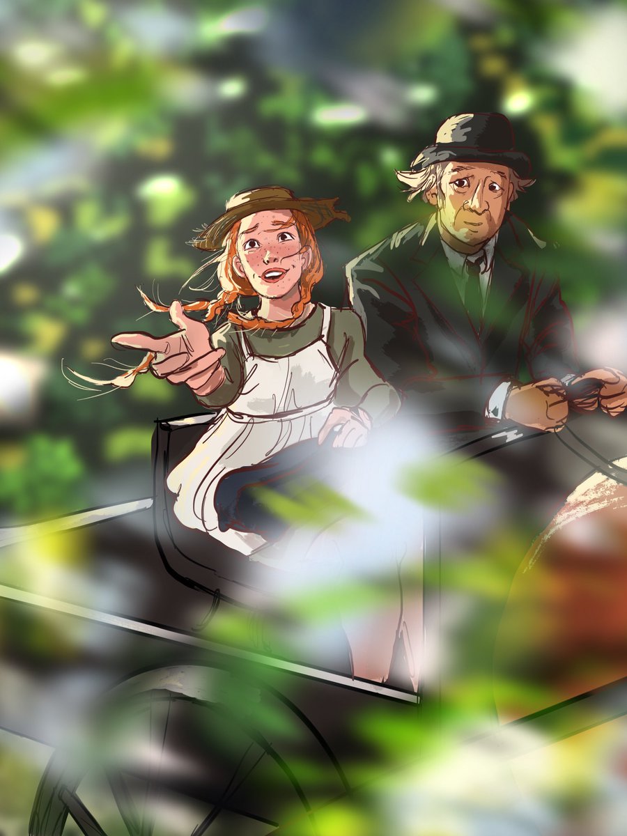 livwinks's tweet photo. Rewatching Anne with an E💓This time I’m doing a slow watch where I watch an episode a week and then do an illustration based on that episode! So here is one of my favourite moments - Anne arriving through the White Way of Delight 😩👏 #annewithane #annewithanefanart #anneshirley https://t.co/Nf7AQWKJ38