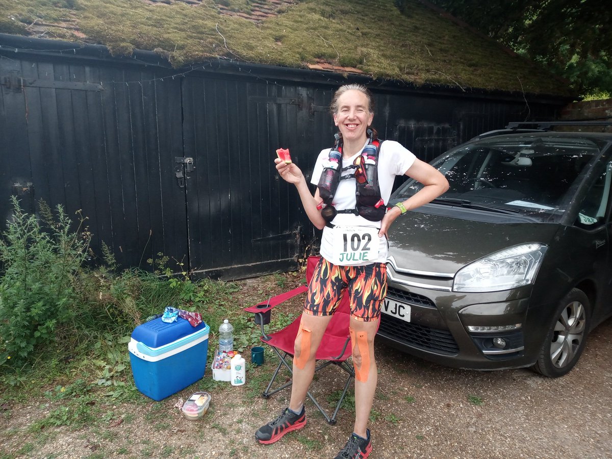 miles_together's tweet photo. CP3: Flower Pot Inn, Aston (41.3mi). Still right on schedule and just behind 2-5th placed ladies 😁 Quick change of socks, more fluids and she's off again! #KACR https://t.co/AgoFEM1bIh