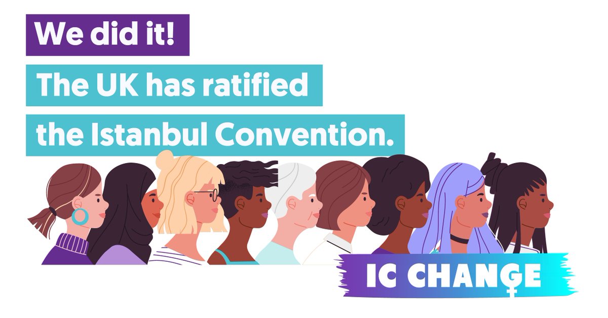 ICChangeUK's tweet image. We did it! Today, after ten long years, we’re overjoyed to say that the UK Government has finally ratified the #IstanbulConvention on #ViolenceAgainstWomen. A HUGE thank you to everyone who helped get us here! 
bit.ly/3cxCEke