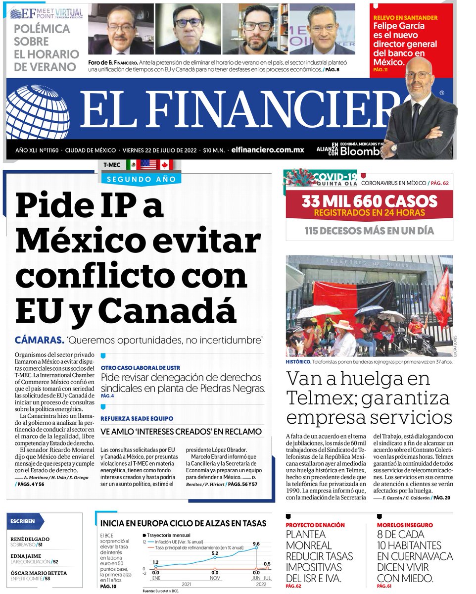 ESZ_smartgov's tweet photo. !Buen día!
Te compartimos las #portadas de periódicos 📰 especializados en el sector #economía de 🇲🇽
Que tengas un excelente viernes.
#CuidateBien 😷 https://t.co/a7i1jWJOZM