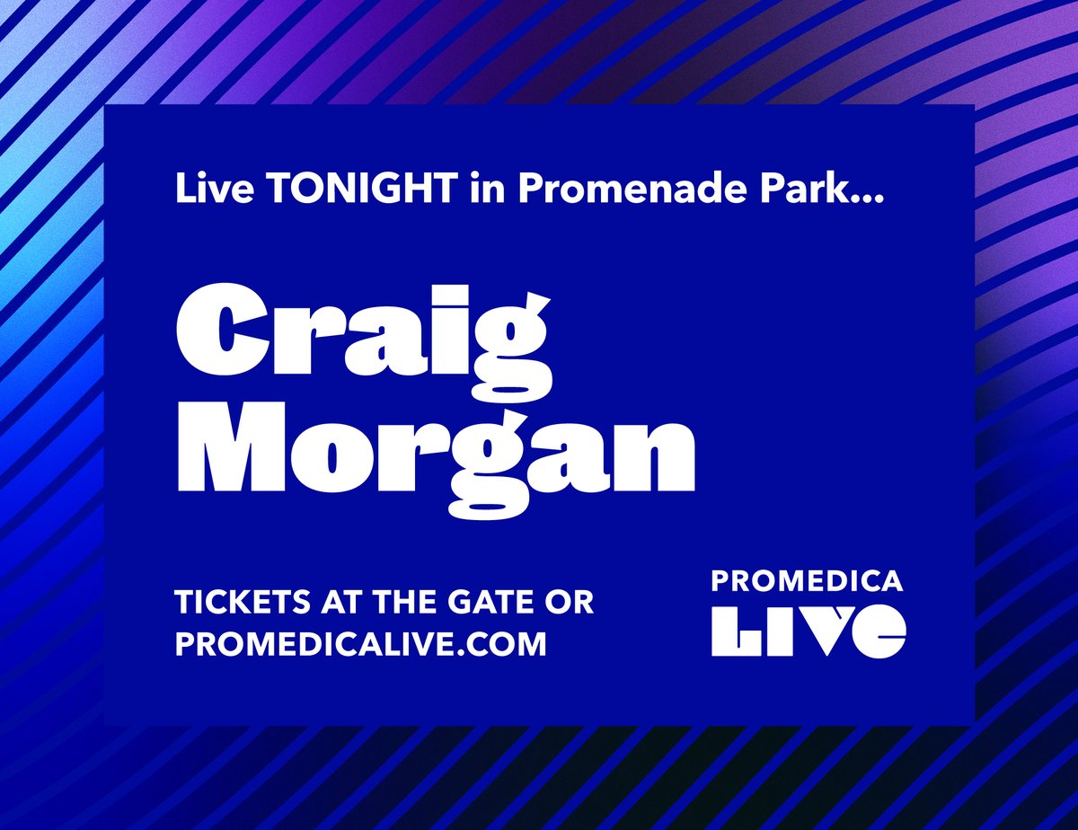 The summer fun continues with country star Craig Morgan tonight in Downtown Toledo!

#promedicalive #countrymusic #concerts #foodtrucks #coldbeverages
