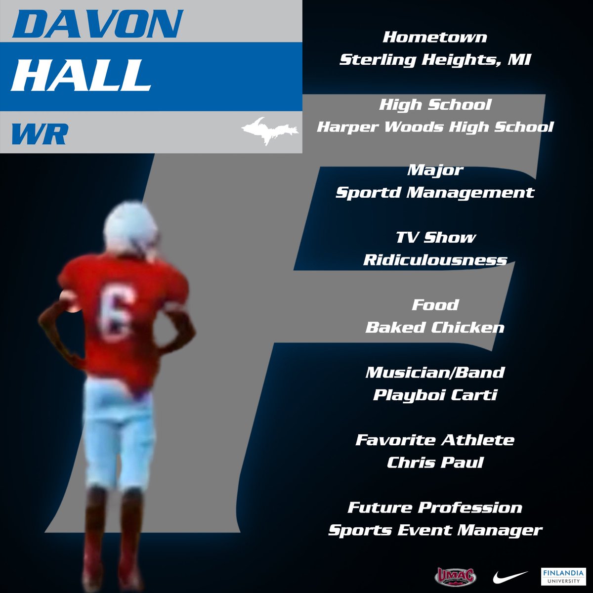 *NEW LION ALERT*  Davon Hall is a WR from Sterling Heights, MI! #ForwardTogether