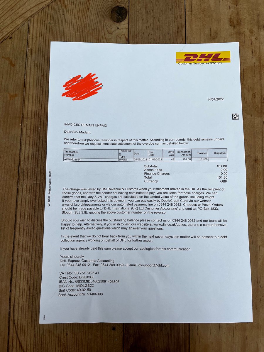 joie679's tweet photo. @dhlexpressuk hey guys, I’ve previously reported scam calls pretending to be you guys but I’ve had a number of these letters through my home address. Serious security breach here, I can see lots of others have the same issue! #dhlscam https://t.co/yJymDAZyKi