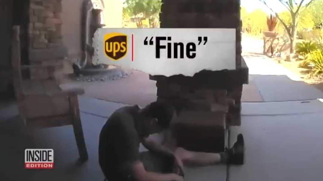 @joeywreck This videostill captures how much @UPS cares about their employees nearly dying.