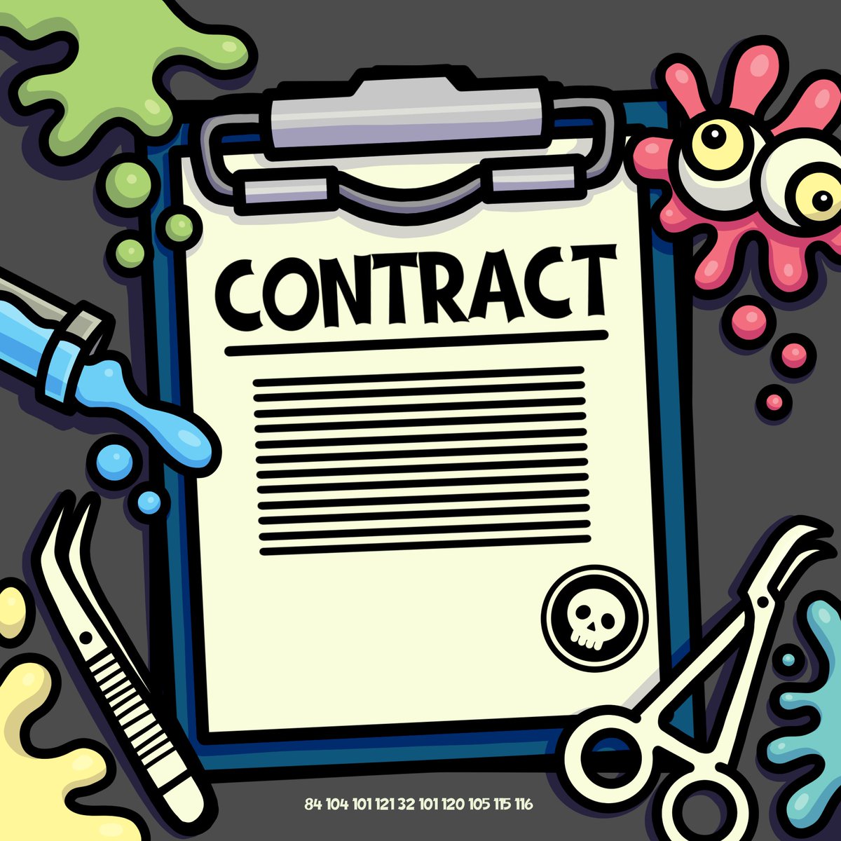 In the next 24 hours, we'll be sending out 100 of these contracts to lucky winners. Winners are chosen by their creative contributions, retweeting the sneak peek, and supporting early. GL monsters. 💀