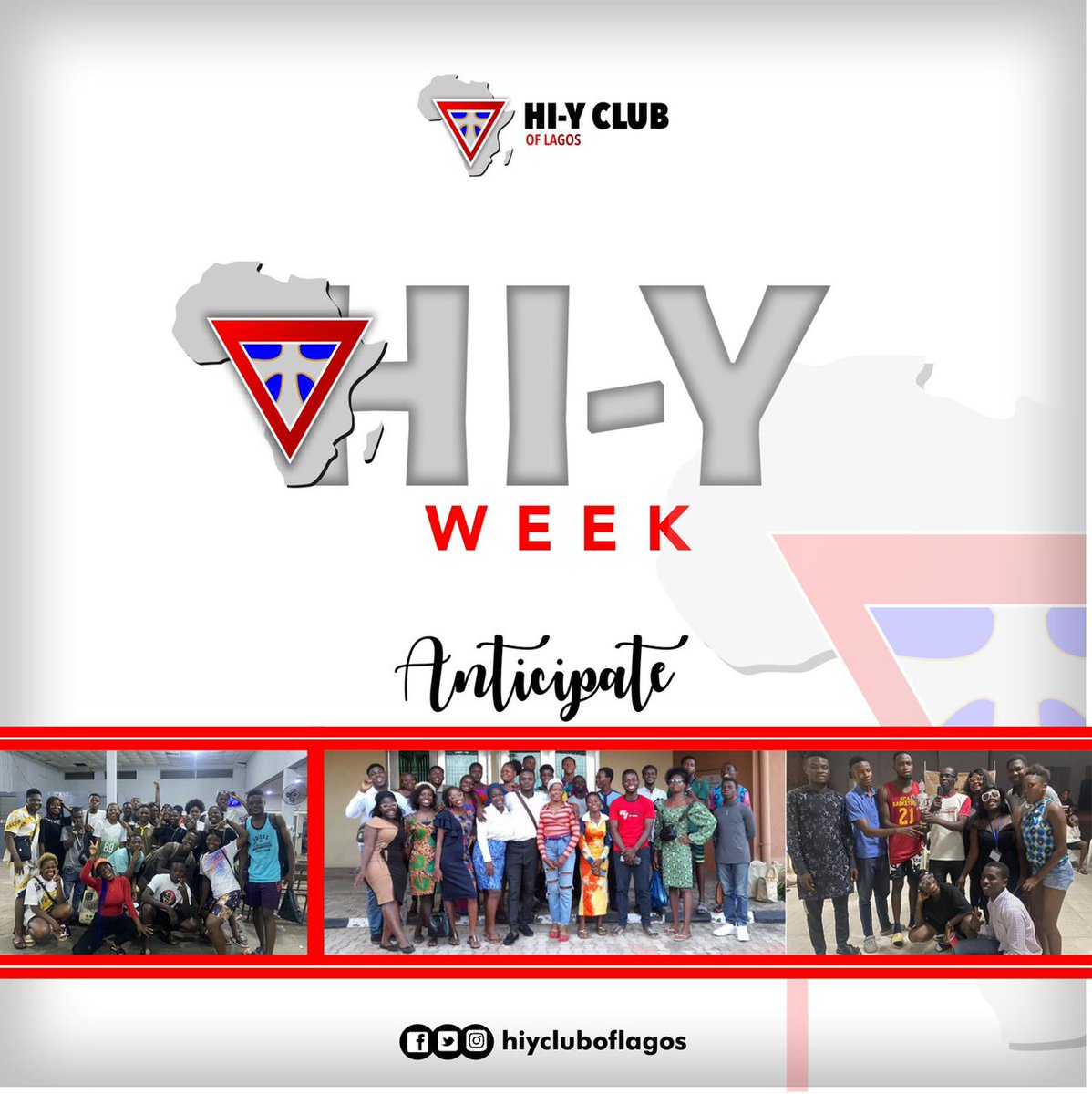 LagosYMCA's tweet photo. ARE YOU READY???
🔻
The 2022 HI-Y WEEK here again with a whole lot of fun, mind blowing, games, &amp; other packaged Activities being put in place.
🔻
Stay Tuned &amp; Glued!!!
#HiY_Week2022 #YE4Good #youth #EndSARS #ASUUStrikeUpdate https://t.co/rAlHIdk6lv