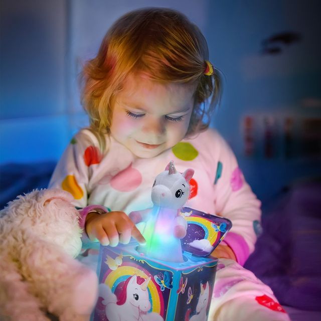 Schylling's tweet image. We're just mesmerized by our dazzling Unicorn Pop n Glow Jack in the Box 🦄✨

#schylling #popnglow #jackinthebox #ToyCollectors #Toys #ToyCollection #Fun #sensorytoys #Play