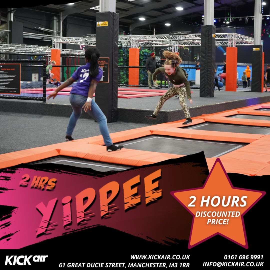 More fun for discounted price! Perfect for the summer holidays! 

Book your tickets online: kickair.co.uk

 #kickair #kickairuk  #trampolining #trampolinepark #manchester #mcr #robokeeper #football #goal #footballclub #dodgeball  #spftplay  #fun #activity #groupactivity