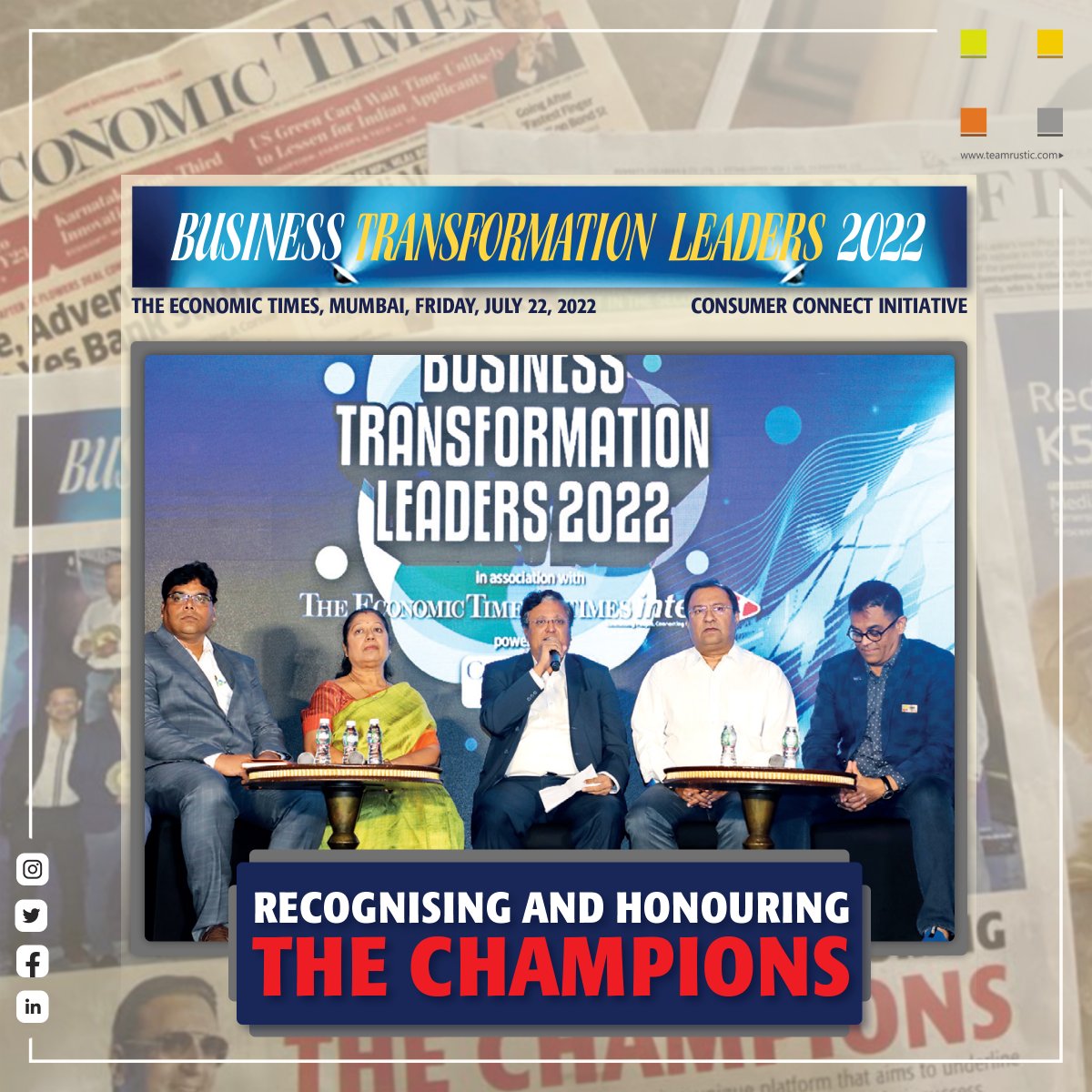 teamrustic's tweet photo. An Inspiration… An Achiever… A Leader!
.
@Vinod Janardhan - MD, #TeamRustic rightfully chosen as the Business Transformation Leader of the Year 2022
.
.
.
#VinodJanardhan #celebration #success #entrepreneurs #TeamRustic #teamrustic #businessleaders #businessleadership #2022 https://t.co/LZ2jMzLhtf