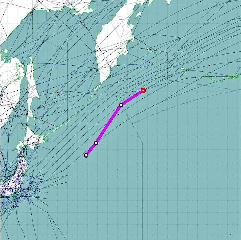 FMilcoms's tweet photo. #PEARL59 #AE05AD &amp; #PEACH75 on NP Tokyo 5628

PEARL59 Clearance
KALIG 
4040N15200E

PEACH75 Posrep
KALIG225140 FL300
KALIG 1320
PASRO 1411
POWAL

Contact NP SF 6655/10048 over PASRO. https://t.co/XPib7fPkRW