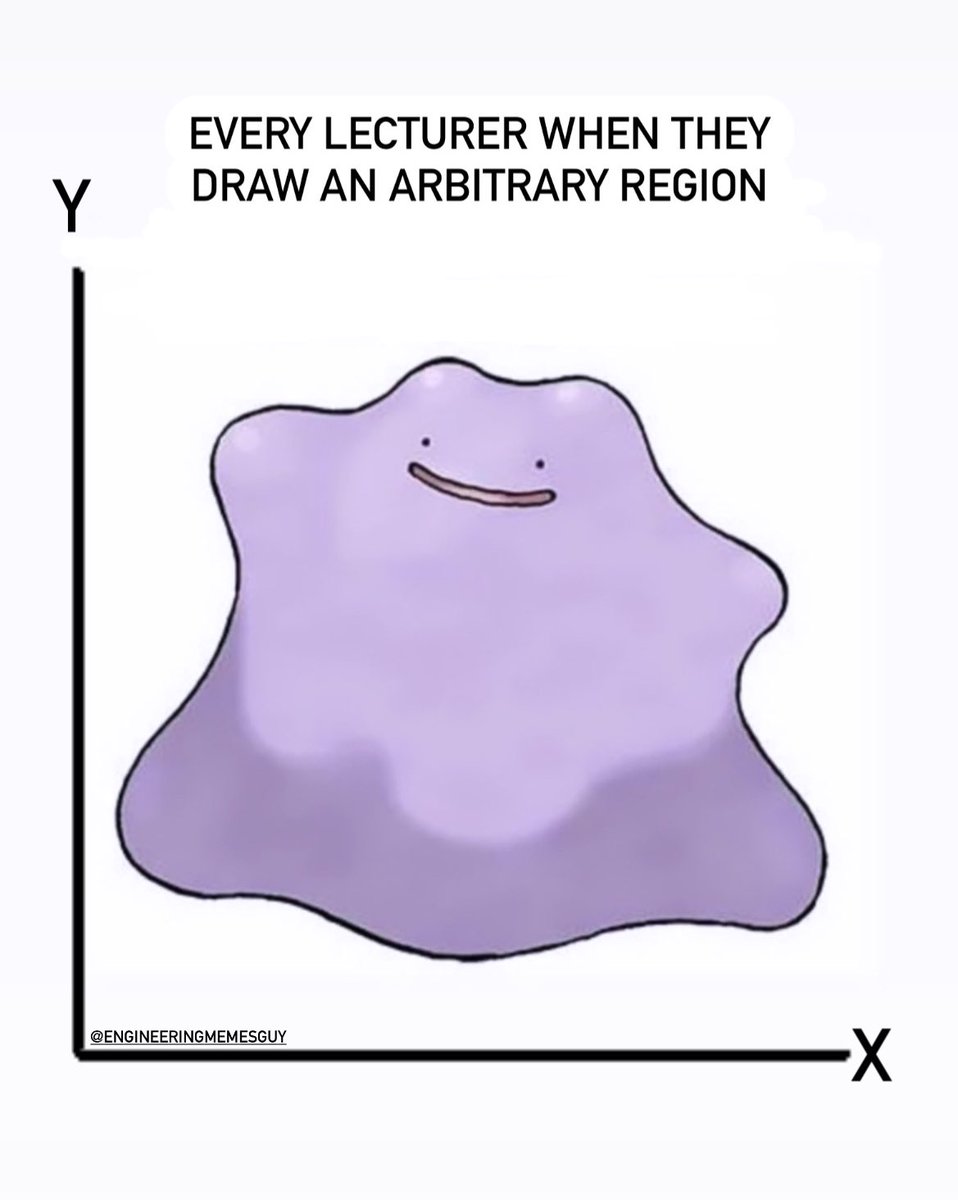 engineermemeguy's tweet photo. It looks like Ditto Pokémon every time 😂

#ditto #pokemon #engineeringmemes #physics #region #graph #example #math #calculus #physics #strengths #statics #chemistry #clay #happy #happyfriday #friday #weekend https://t.co/AnNoNerFxT