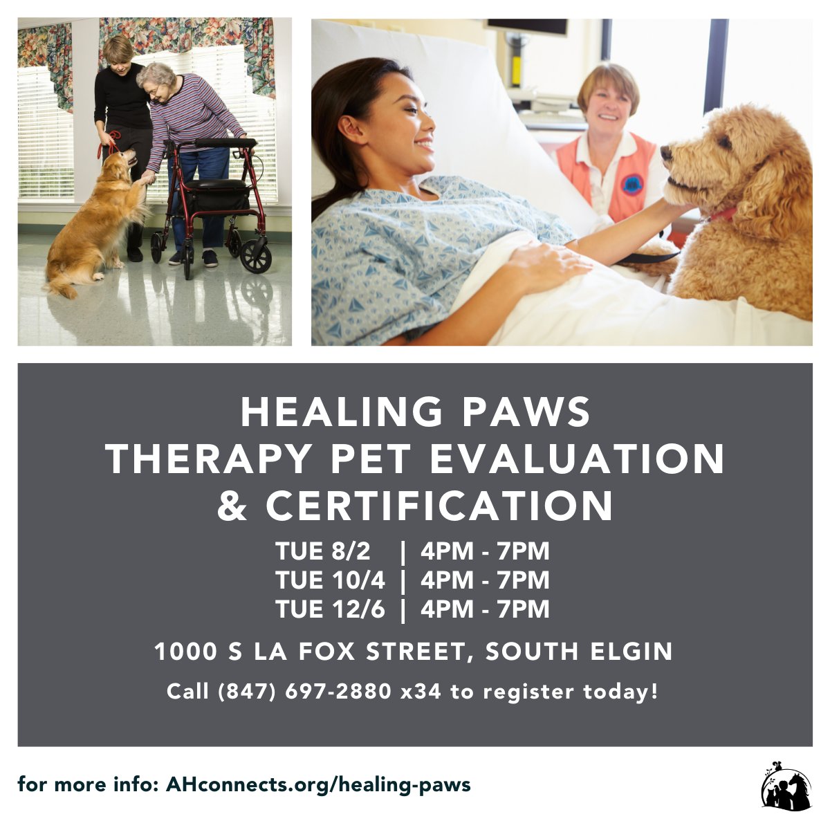 As a certified #AndersonHumane Healing Paws #volunteer, you and your pet can make a world of difference by bringing the joy and unique benefits of human-animal connection into the lives of people who need it most. To RSVP for your 20-min appointment call (847) 697-2880 x34