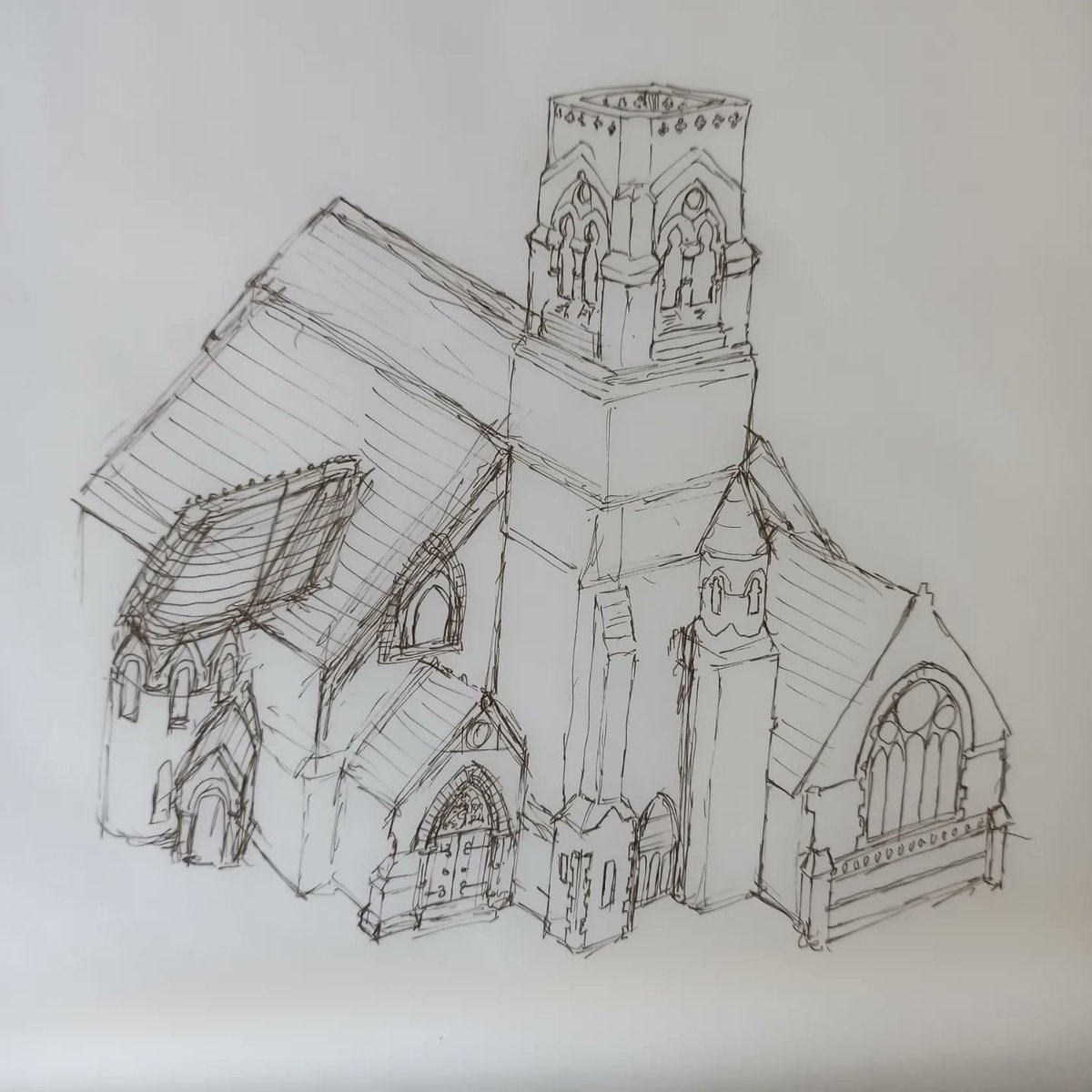 jogbrogzin's tweet photo. Some very sketchy sketches of some buildings on the Old Kent Road (a library, a church and some residential gardens). Looking forward to inking them fully with a little more care.
#oldkentroad
#historicbuildings
#oldbuildings #buildingsketch #buildingdrawing #rpgmaps #rpg #dnd https://t.co/39PRnMXrjd