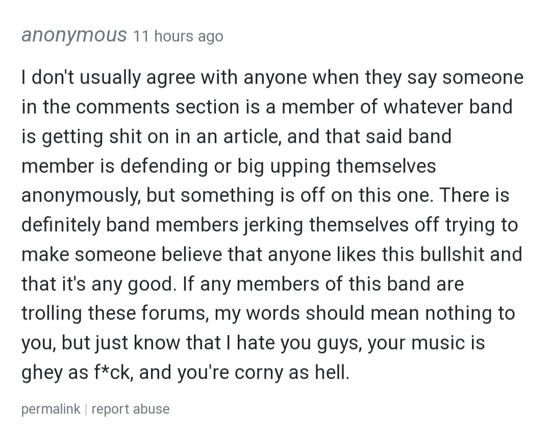 ChuggaBoomband's tweet photo. Currently suing @lambgoat for not protecting our bassist's mum's anonymity.
Completely unacceptable. We should be able to shadow-hype ourselves on any forum without being found out.
ICYMI
https://t.co/S8qXo53pPS
#metalcore #altcoins #12yearsofonedirection #chuggaboom #review https://t.co/sfRfiodUVd