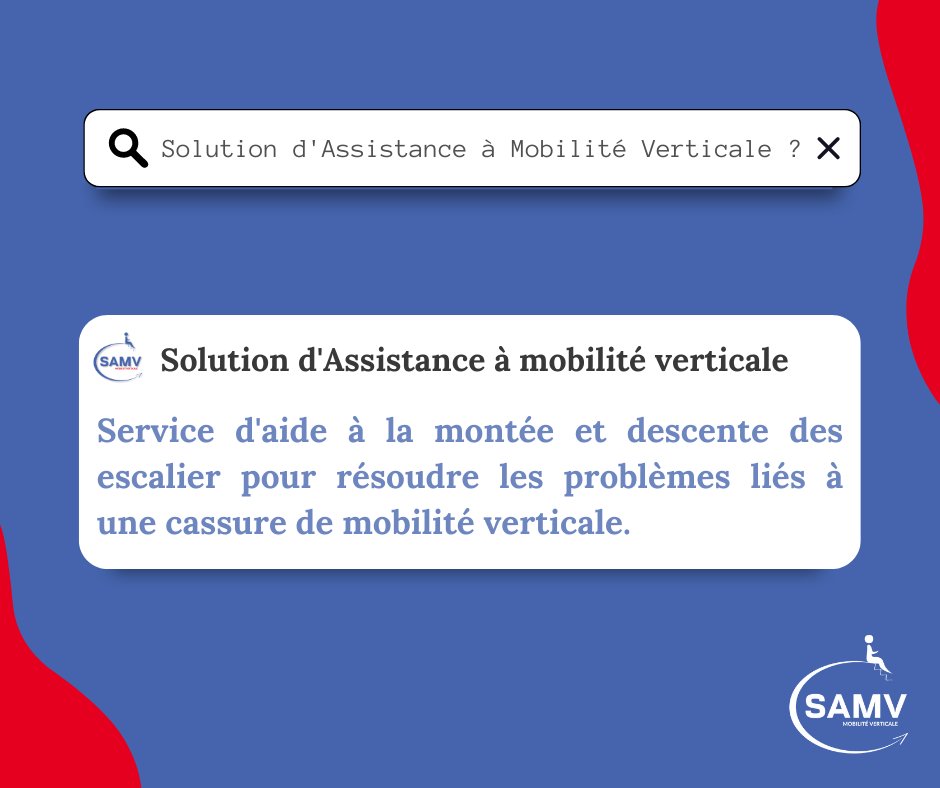 solutionamv's tweet photo. Découvrez la définition d’Assistance à Mobilité Verticale !
#Assistance #SAMV #ascensoristes #collectivités #handicap https://t.co/19dDDXg99Y