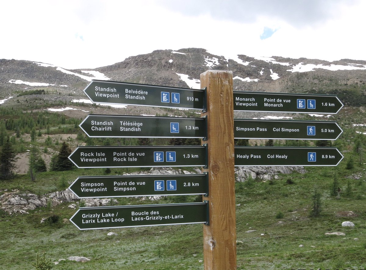 Edgepath (@edgepath) on Twitter photo Some bilingual Canadian content for #FingerpostFriday. Twin Cairns trail, <a href="/SunshineVillage/">Sunshine Village</a>, Banff National Park Some bilingual Canadian content for #FingerpostFriday. Twin Cairns trail, <a href="/SunshineVillage/">Sunshine Village</a>, Banff National Park