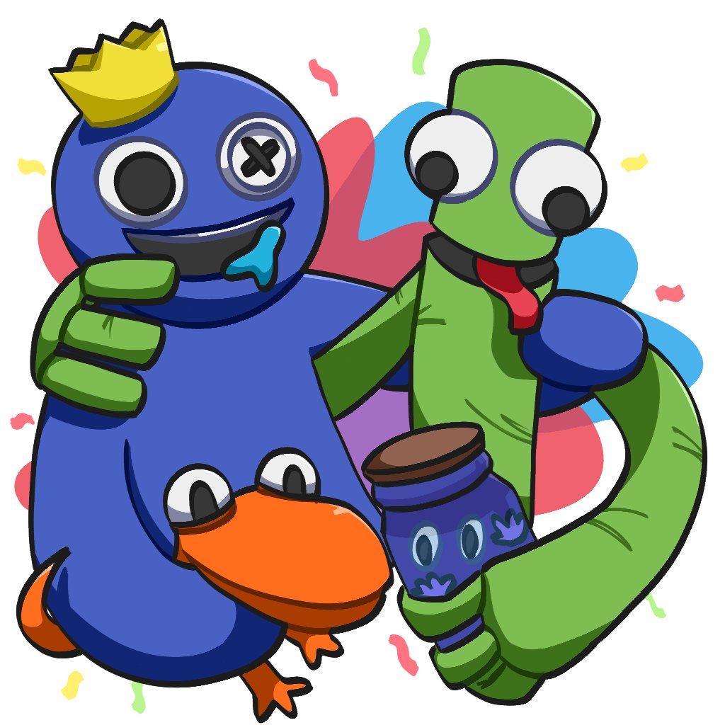 Blue and Green Rainbow Friends - Roblox