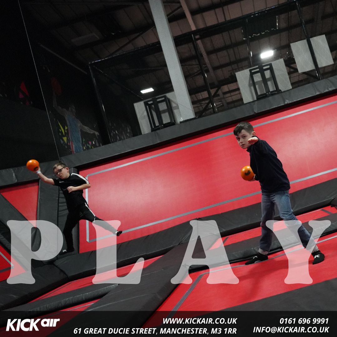 Play dodgeball, football, wall climb, and SO
much more at Kickair!

Book your tickets online: kickair.co.uk

 #kickair #kickairuk #trampoline #trampolining #trampolinepark #manchester #mcr #robokeeper #football #goal #footballclub #wipeout #totalwipeout #dodgeball