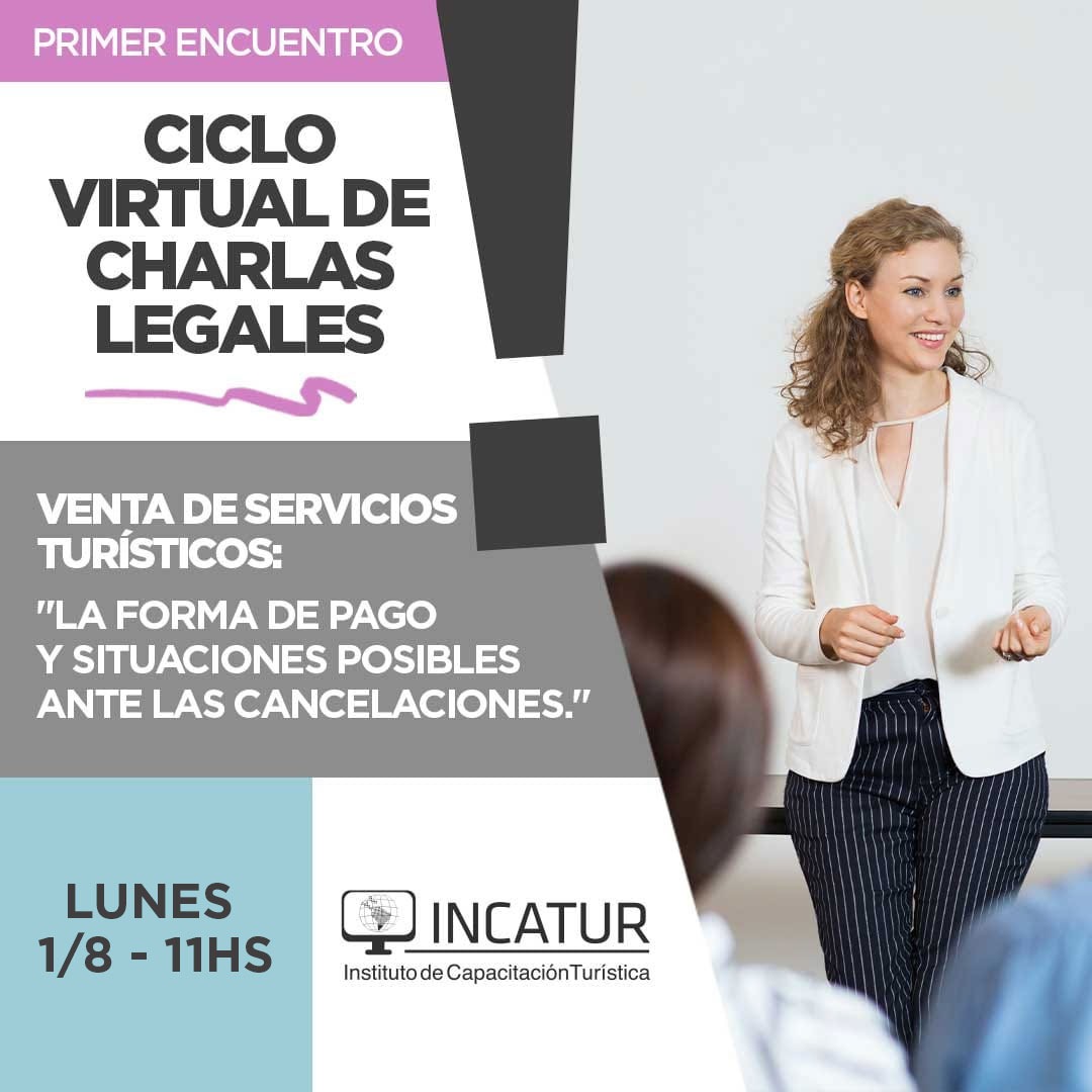 👉 "La forma de pago y situaciones posibles ante las cancelaciones" 👈
Inscribite en capacitacion@incatur.org.ar
🗓️ 1/8 11hs.

En #Incatur trabajamos para acercar todas las herramientas actualizadas a las agencias de viajes del país 🇦🇷

#IncaturTeCapacita #charlas #legales