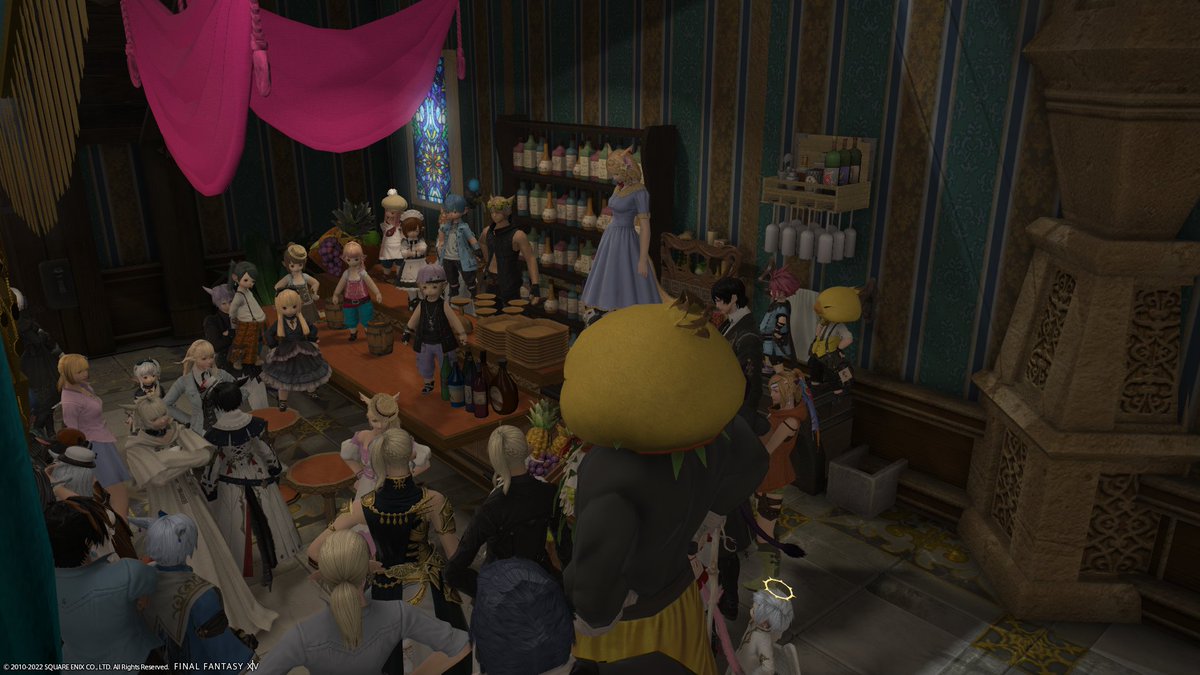 Miyamaeff14's tweet photo. #FF14 #ひかりとお姉さん #NoBuff てぃんくさんお誕生日おめでとうです。 ありささんの素敵な仕込みと姉妹の人望ですごくステキな誕生日会になられましたね。 よき1年を、そしてよき日々をおすごしください。 https://t.co/GcjKgqJTFc