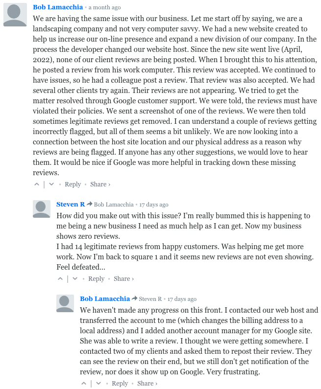 kurtlambert's tweet photo. .@reyesa_joy &amp; I are working on unique issue w/ 
@GoogleMyBiz. An entire profile frozen since site migrated to new server incl. reviews. GBP support has been unhelpful but seeing anecdotes w/ similar migration correlation. Anyone else see this before?  #googlebusinessprofile https://t.co/SMU5UE3HfJ