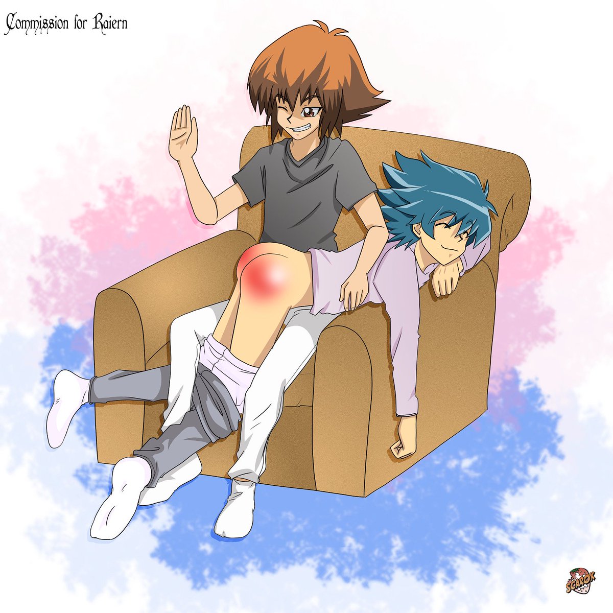 Raiern88's tweet photo. A commission of mine. Art by @vscarok1
, shared with his permission. https://t.co/4UB14fvPX3

Jaden and Jesse spanking from Yu-Gi-Oh GX

遊戯王GXのお尻ペンペン依頼絵
遊城十代お尻ペンペン
ヨハン・アンデルセンお尻ペンペン
#お尻ペンペン #spirishipping #ヨハ十 https://t.co/4ivMbqlLQR