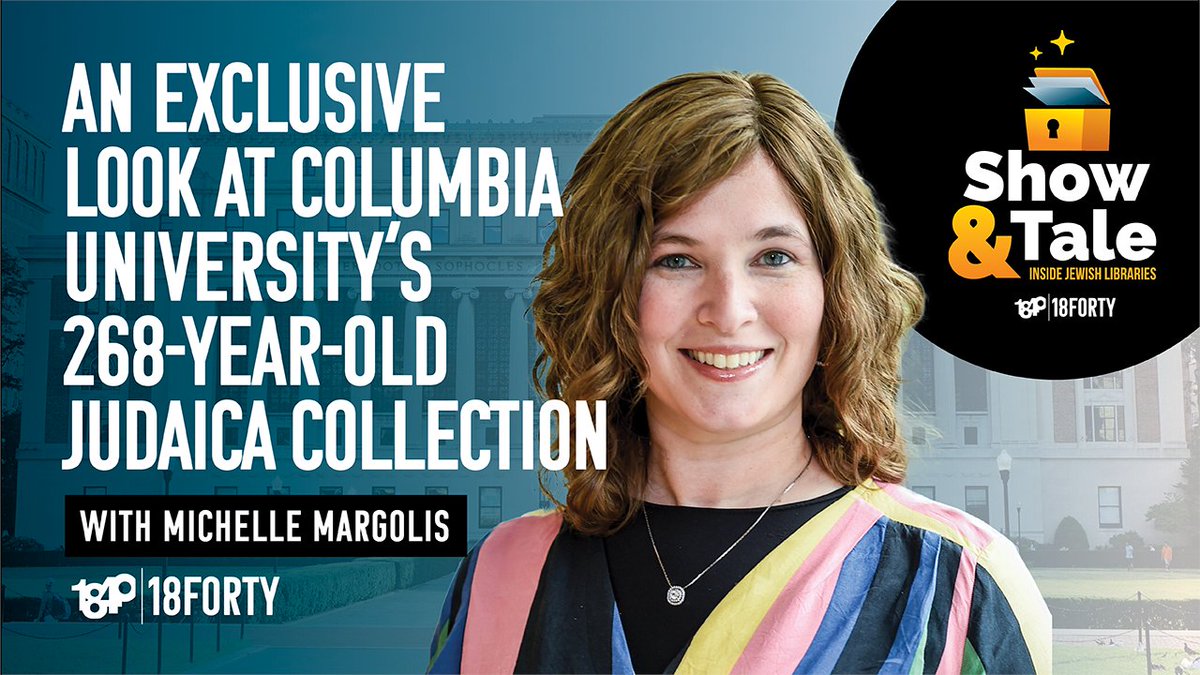 18_forty's tweet photo. The full episode of our first Show &amp; Tale series just dropped 🥳 

In this episode, Michelle Margolis walks us through the fascinating history of Jewish books.

📺 Watch and subscribe now: https://t.co/MVGjhNE0yl https://t.co/vQpemtMnyc