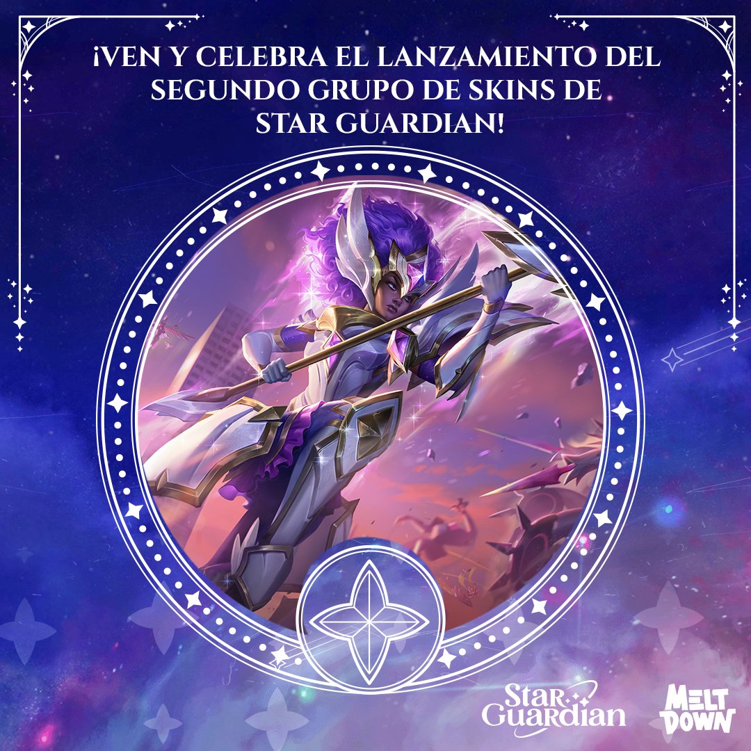 💫 <a href="/lol_es/">League of Legends ES</a> X #Meltdown 💫

¡Ven y celebra el lanzamiento del segundo grupo de skins de #StarGuardian en nuestros bares con cócteles únicos, regalos exclusivos, skins y actividades especiales!