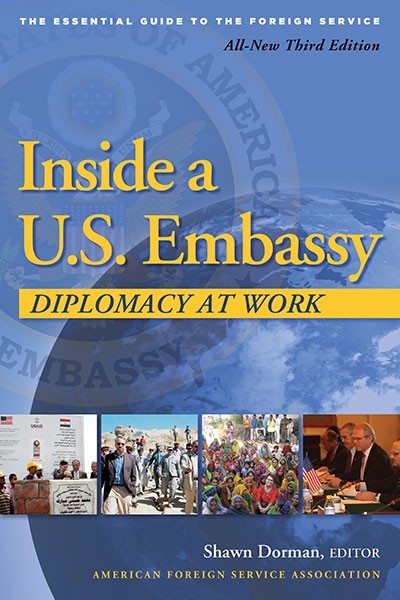afsatweets's tweet photo. AFSA's best-selling "Inside a US Embassy," is an essential guide to the #ForeignService. So, if you're preparing for the #FSOT or are just in the market for good summer reading, check it out: https://t.co/77Pv7IO0SF #IUSE #PageTurner https://t.co/7xCTTwdRtB