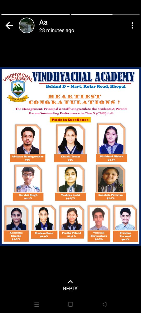 Rashmi_Bajpayee's tweet photo. Some of My pride π
#CBSEResults
#Class10
#Class12
#tuition #Mathematics #EasyMathsWithVR
#coaching https://t.co/3bt2DvJfin https://t.co/vP7x6zWdYt