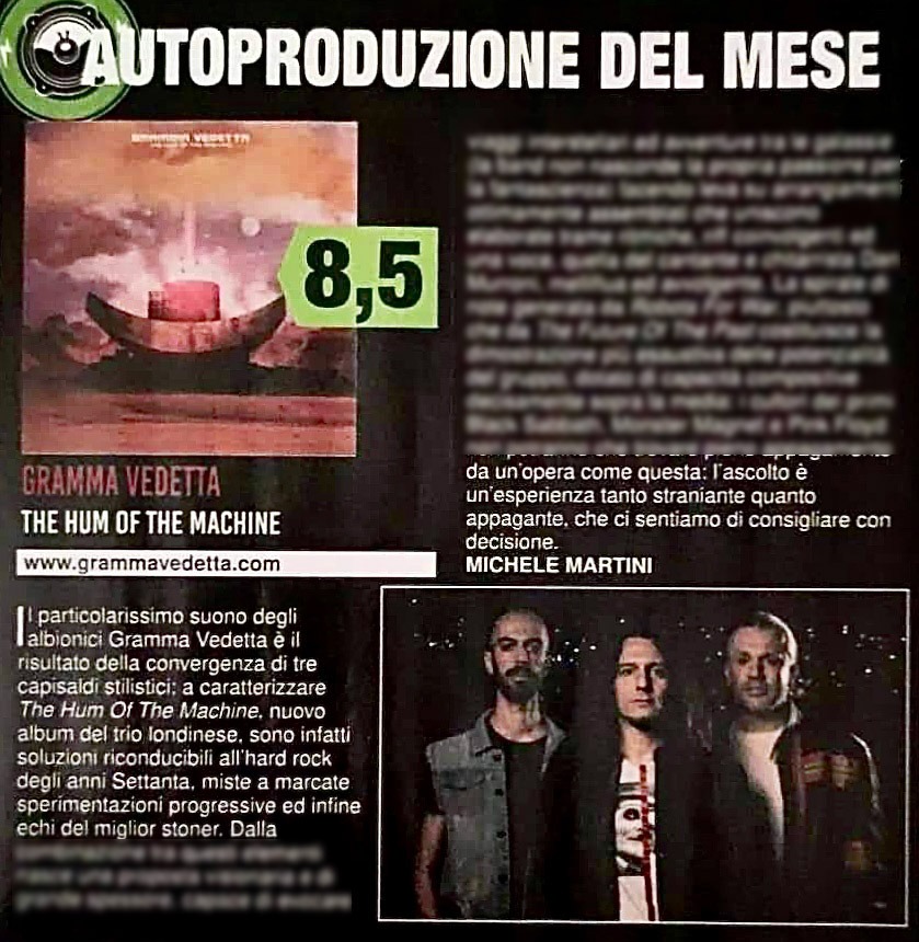 mandronerecords's tweet photo. 🗞️News kiosks? They're still a thing in Italy, and we're beyond amazed to find out that @grammavedetta's THE HUM OF THE MACHINE made it into @HardItaly.
🏆 8,5/10 the the "Best Self-Produced Album of the Month" - mamma mia!
Thanks Michele Martini for the kind words!
@csquaredmm2 https://t.co/Sn8RabKRVQ