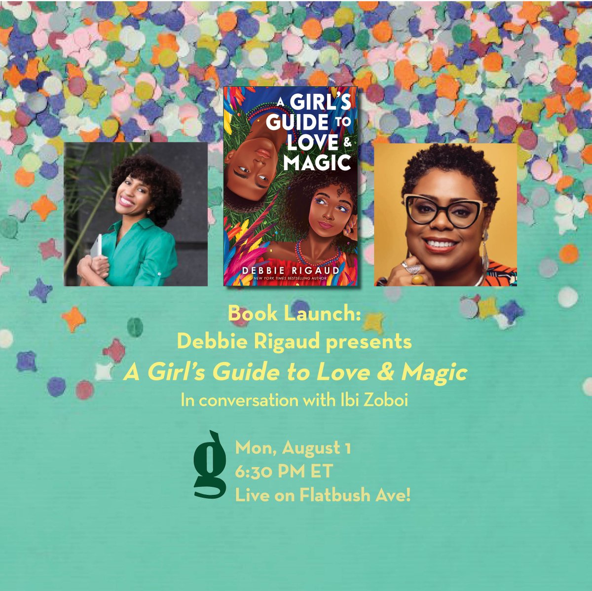 DebbieRigaud (@debbierigaud) on Twitter photo Hey, Tri-State!! A GIRL'S GUIDE TO LOVE & MAGIC launches in just over a week and we're celebrating in store at Brooklyn's own <a href="/greenlightbklyn/">Greenlight Bookstore</a>! Hope you can come hang with us! Register to join literary rockstar @ibizoboi and me live and in person:
👉🏾 bit.ly/3PsBLbr Hey, Tri-State!! A GIRL'S GUIDE TO LOVE & MAGIC launches in just over a week and we're celebrating in store at Brooklyn's own <a href="/greenlightbklyn/">Greenlight Bookstore</a>! Hope you can come hang with us! Register to join literary rockstar @ibizoboi and me live and in person:
👉🏾 bit.ly/3PsBLbr