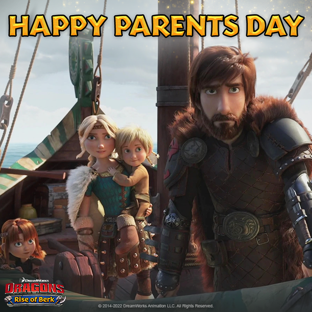 RiseOfBerk's tweet image. Happy #NationalParentsDay to all the parents and parental figures on Berk and beyond. 🤗
Claim 20 Runes! ▶ ludia.gg/220724_DR
#RiseOfBerk #HTTYD
