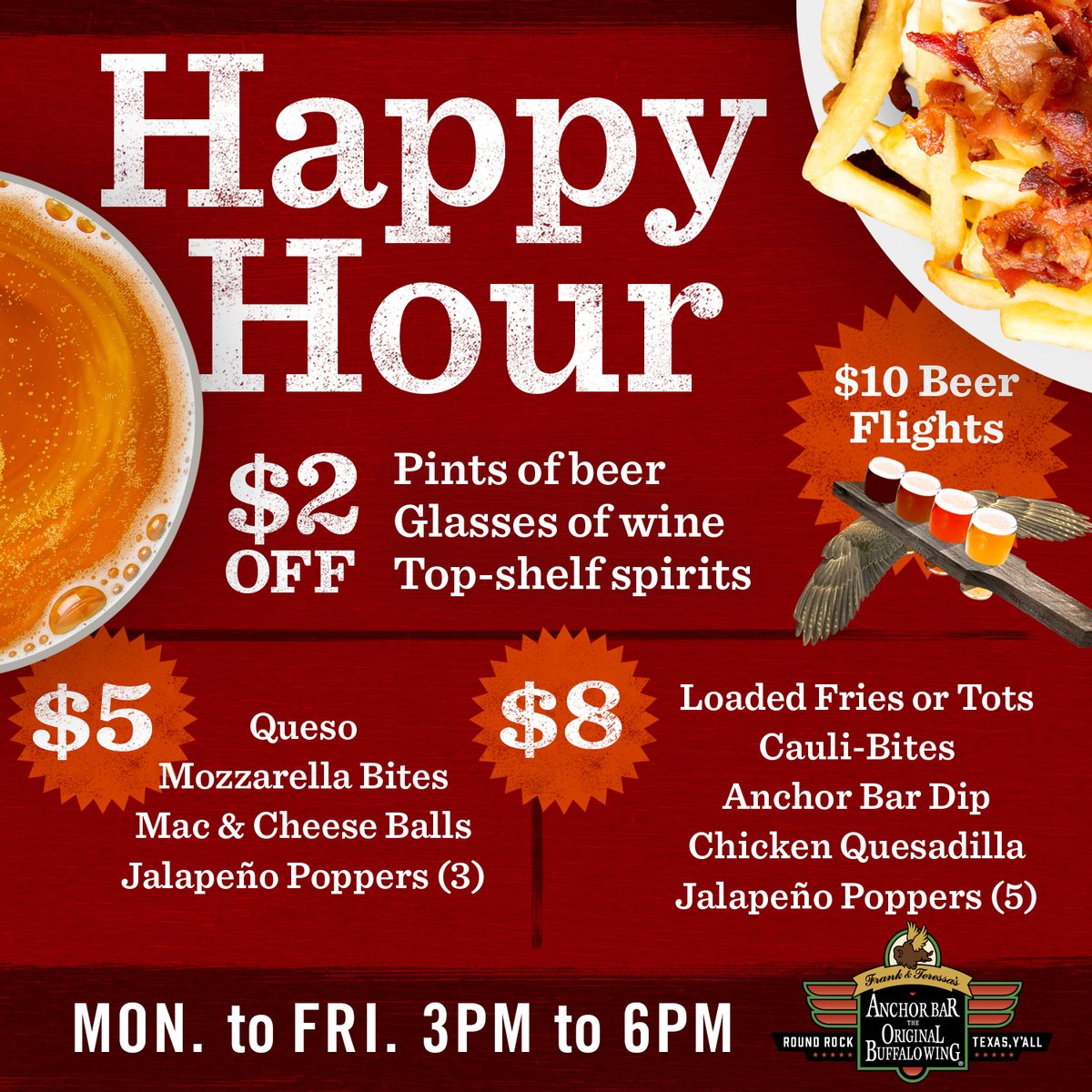 Anchor Bar Buffalo Menu