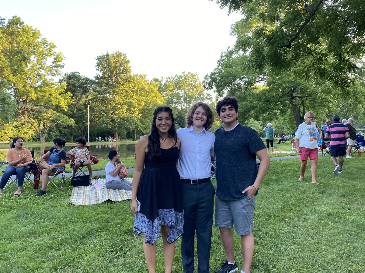 WyoAreaSD's tweet photo. On Sunday, July 10th, recent graduates Erie Ramirez, Micah Campbell, and Andres Herrera performed at the Wyomissing Stone House with the Reading Pops Orchestra. https://t.co/mGSBhha1Gq