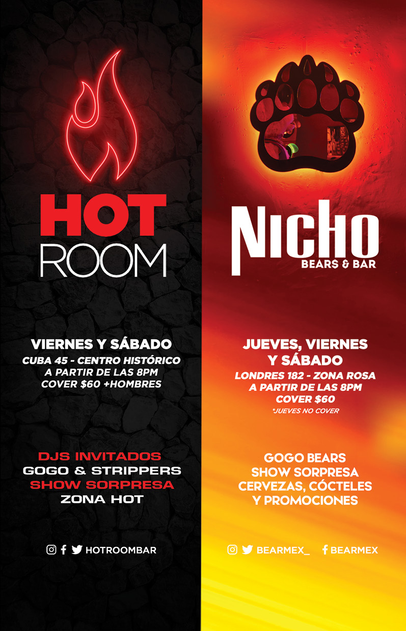 #Nicho Bears & Bar es tierra de osos en Zona Rosa, su partner @HotRoomMx  es ya todo un éxito en Centro