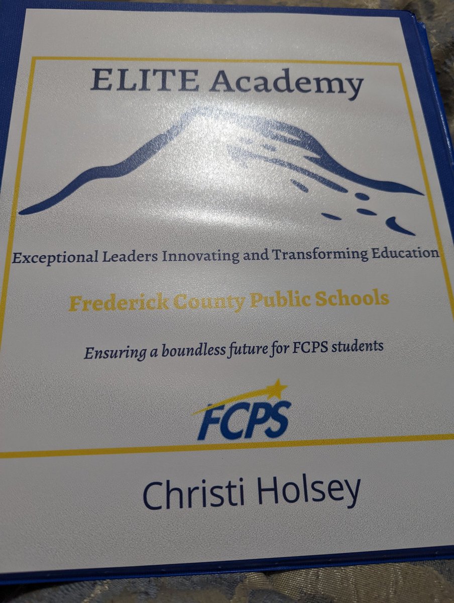 I am so excited to be a part of Elite Cohort 4!! Last night was my first meeting and it was everything I expected and more. I am looking forward to growing more personally and professionally throughout this experience. @FCPSLeads