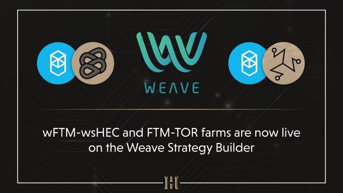 FLS_News_1's tweet photo. 🚀 @Hector_Network Farm Now Live On @Weave_Financial Weave’s Strategy Builder!

🚀 Within the partnership includes:

✅ wFTM-wsHEC Farm
✅ FTM-TOR Farm
✅ DCA into both HEC and TOR

🔽INFO
https://t.co/4HkB5EHna8

$HEC $TOR https://t.co/XPVWV0QD4U